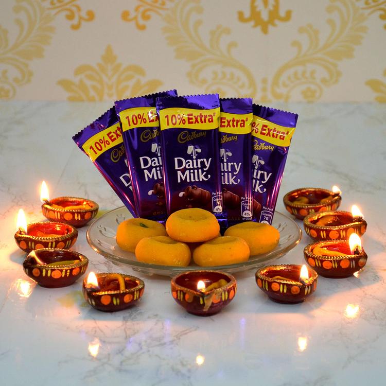 Peda and Dairy Milk Diwali