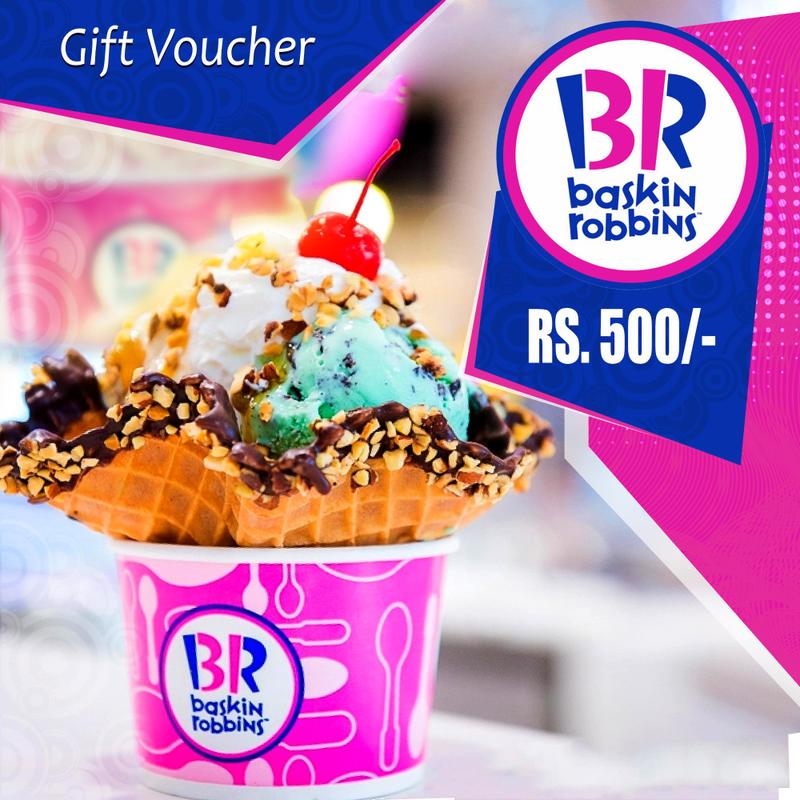 Baskin Robbins eVoucher ₹500 Basking Robbins Gift Cards