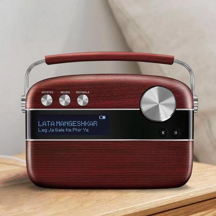 Saregama Carvaan Cherrywood Red