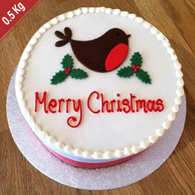 Christmas Vanilla Cake 1/2 Kg