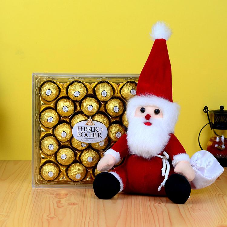 Ferrero Rocher With Sitting Santa