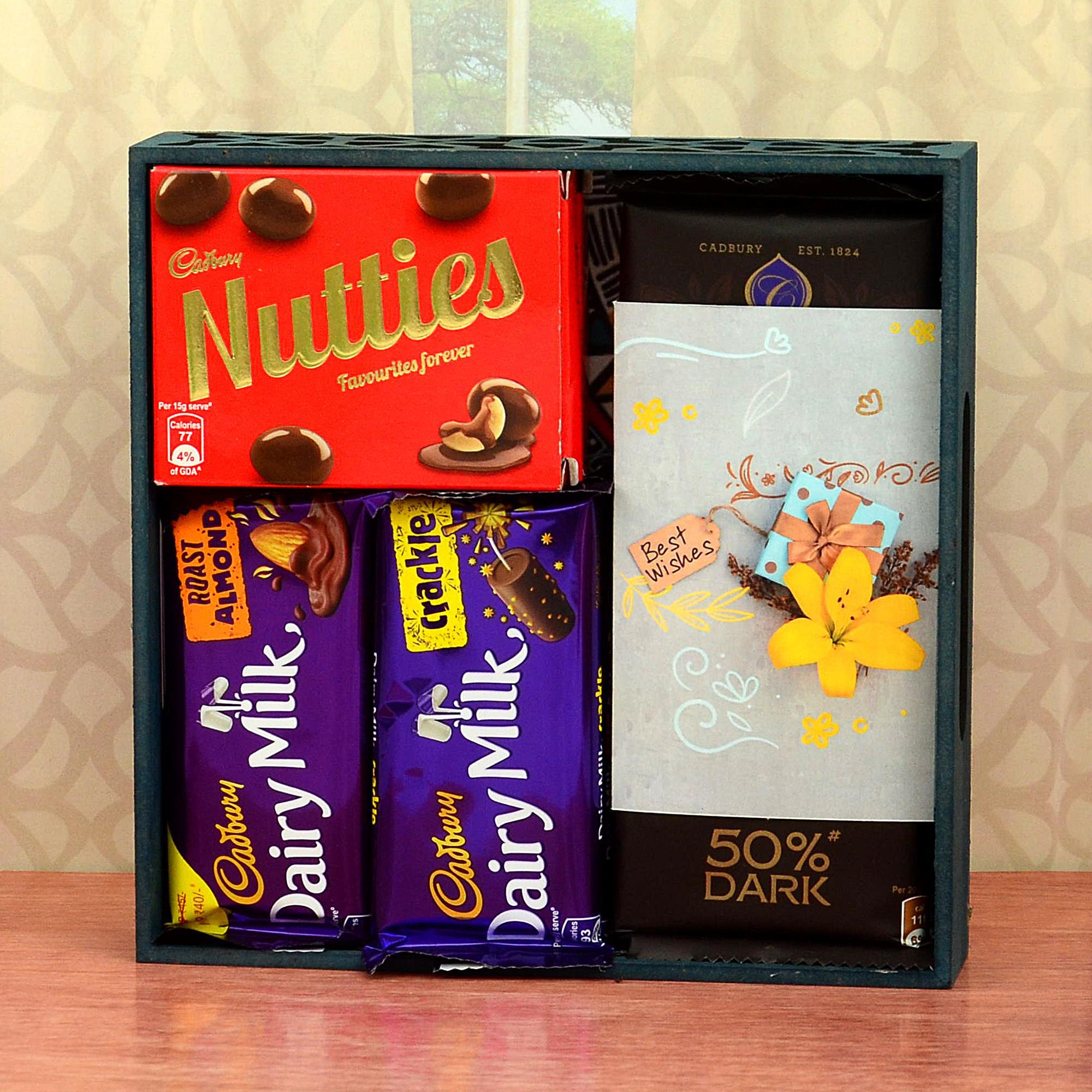 Best Wishes Bournville Chocolate Tray Gift Baskets