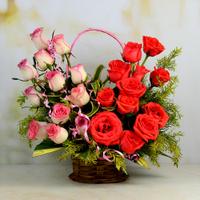 Basket of Lovely Roses
