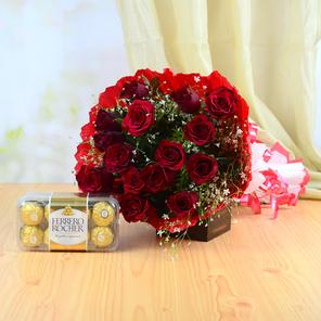 Roses Bouquet & Chocolate Roses Bouquet & Chocolate