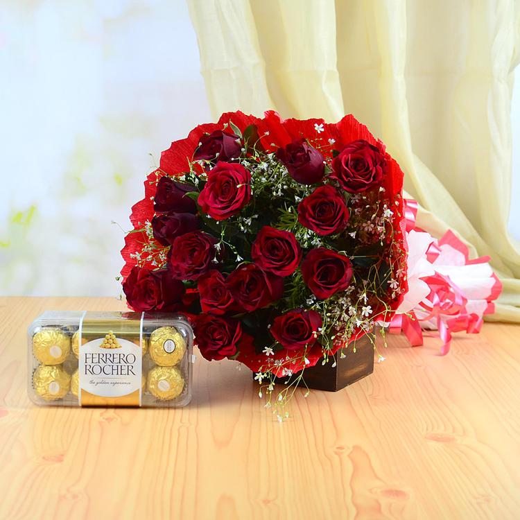 Roses Bouquet & Chocolate
