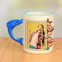 Dolphin Handle Custom Photo Mug
