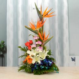 Serene Flowers Basket