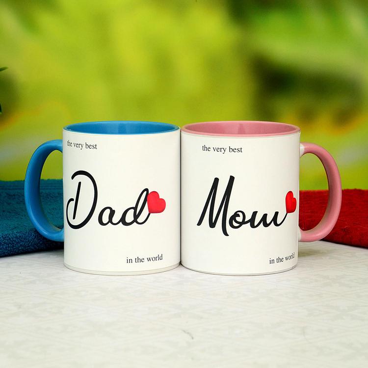 Mom Dad Coffee Mug Set