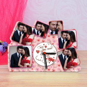 Clock Multi Photo Frame Clock Multi Photo Frame