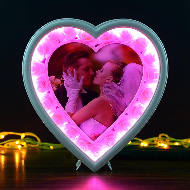 LED Heart Personalized Photo Frame