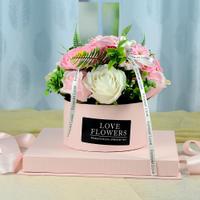 Artificial Scented Flowers Pink Gift Box