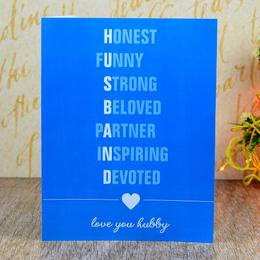 Husband Lettering Custom Card