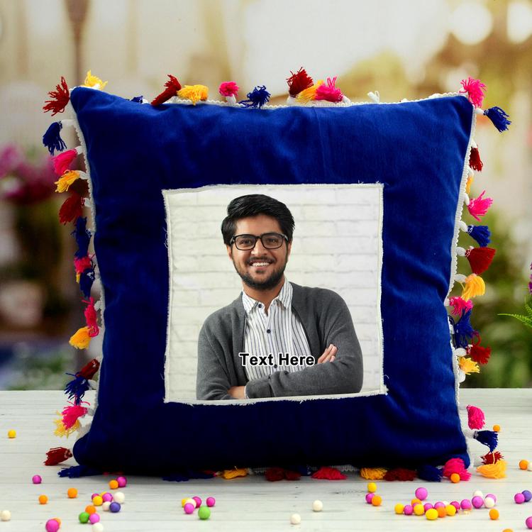 Pom Pom Pillow for Husband