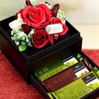Artificial Flower Box & Chocolates