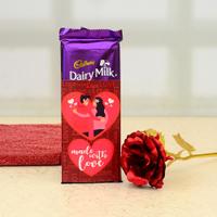 Dairy Milk Silk In Love Wrap With Rose
