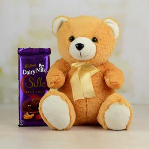 Cuddly Teddy & Cadbury Silk Cuddly Teddy & Cadbury Silk