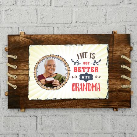 Personalized Grandma Rock Photo