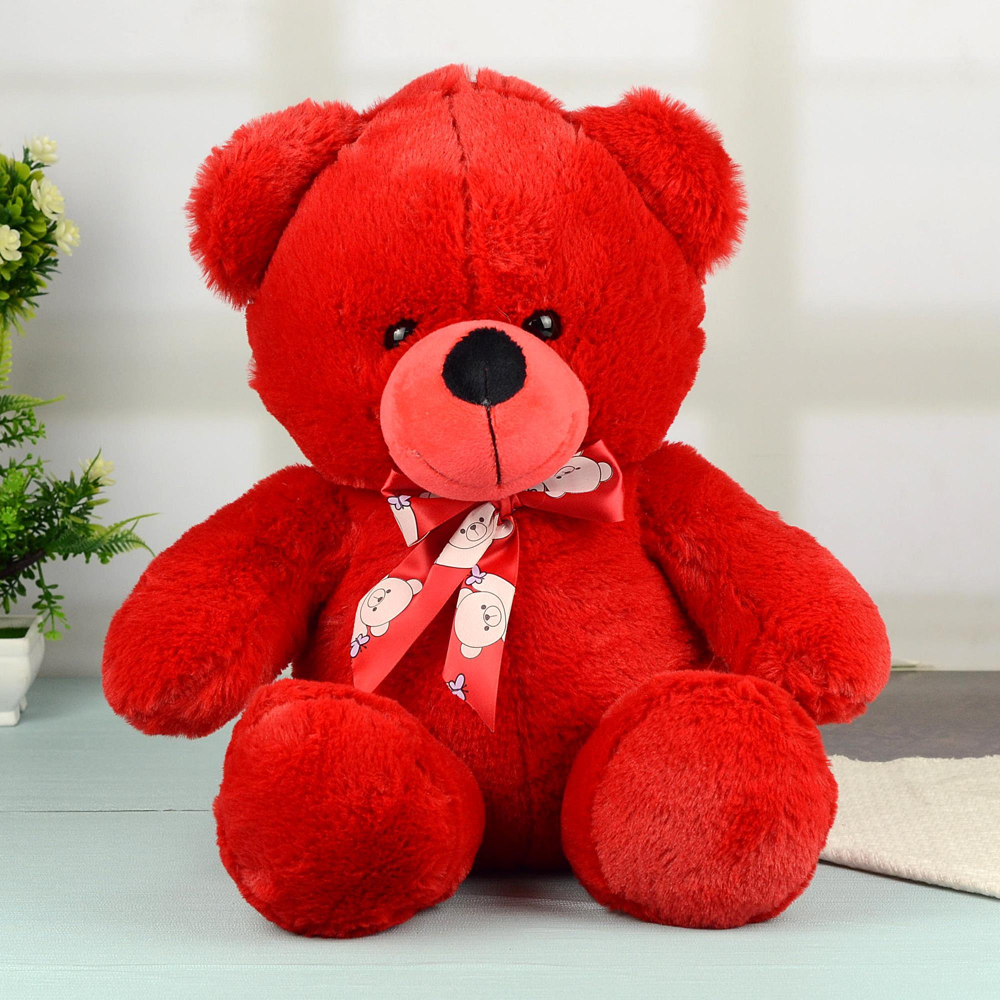 Darling Red Teddy With Bowtie | Soft Toys