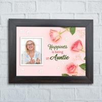 Wood Photo Frame for Aunt - Pink