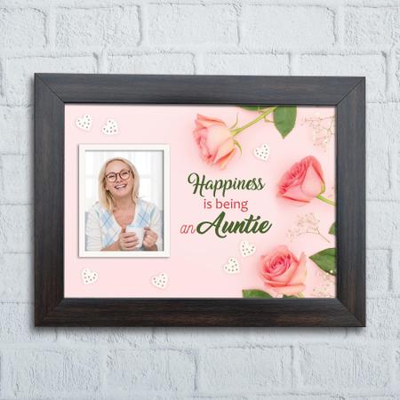 Wood Photo Frame for Aunt - Pink