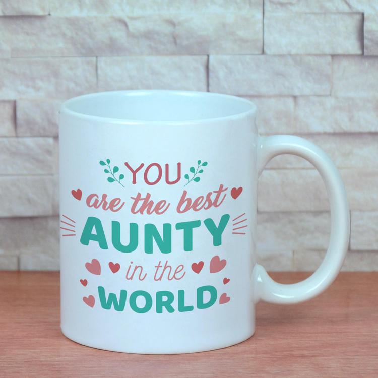 Floral Mug for Aunt - White