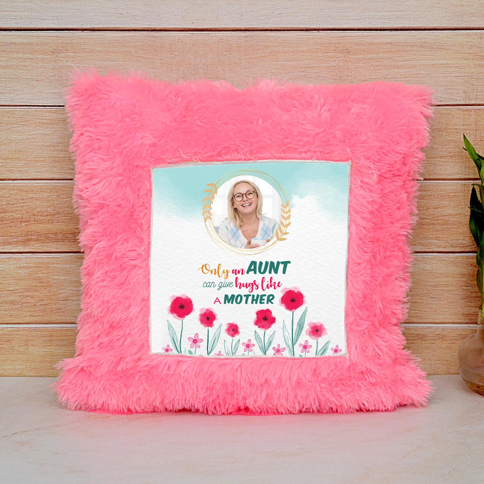 Personalized Pillow for Aunt Pink