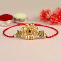 Stones and Beads Floral Rakhi