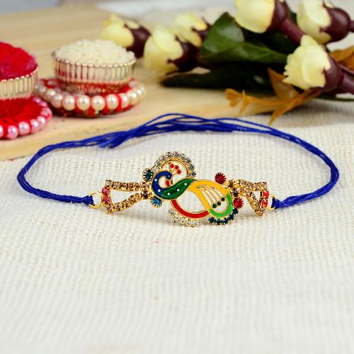 Resplendent Peacock Rakhi