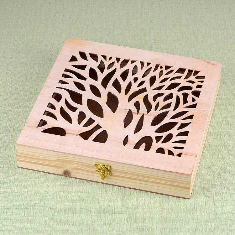 Carved Wood Artwork Gift Box