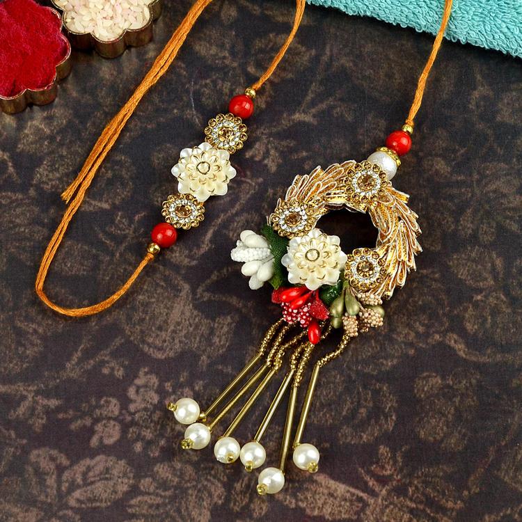 Mistletoe Lumba with Floral Rakhi