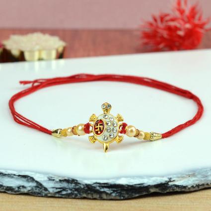 Super Swastik on Tortoise Rakhi