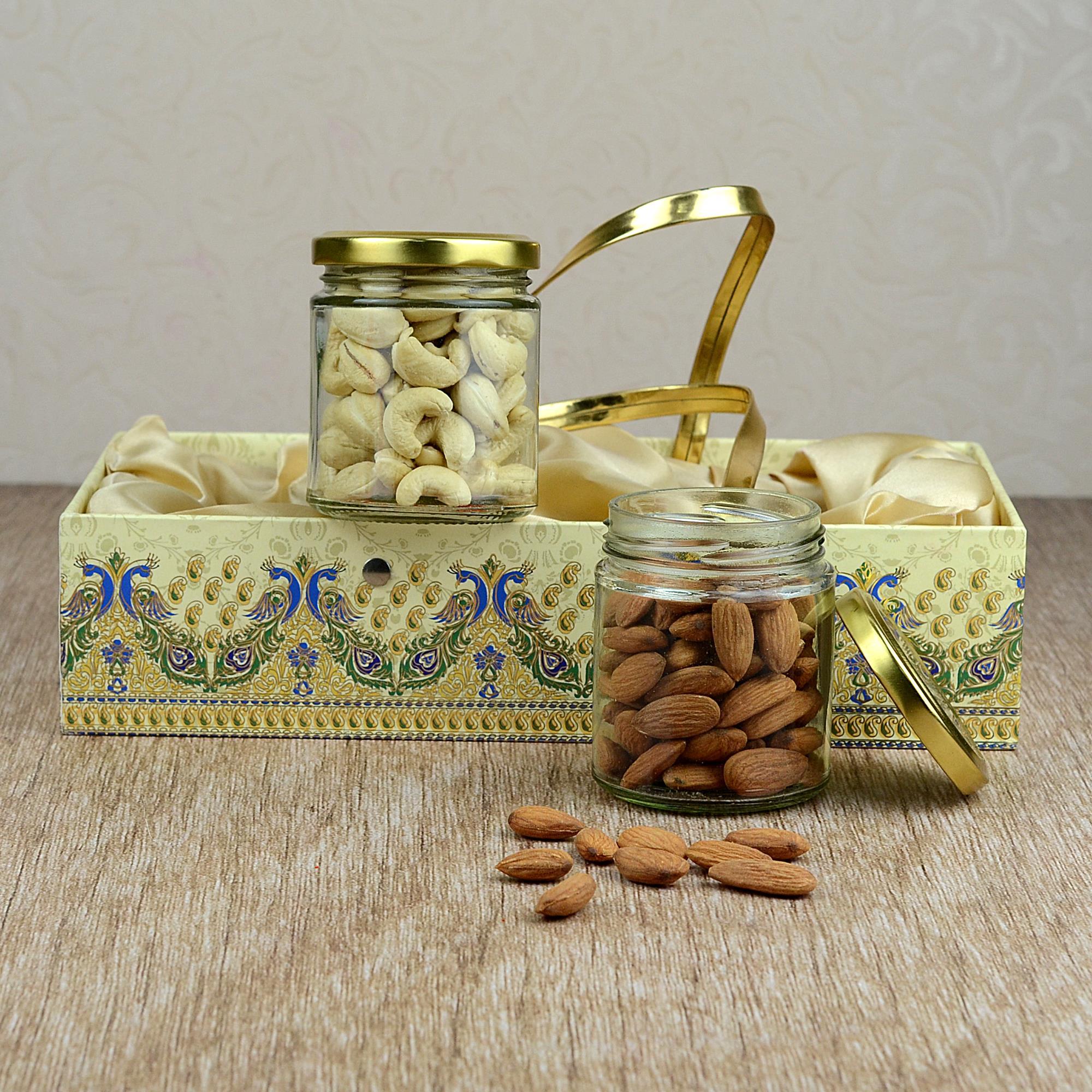 Excellent Almond And Kaju Basket Dry Fruits Hampers