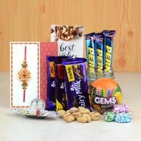 Enticing Chocolates and Pista With Rakhi