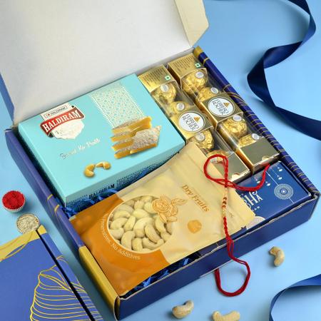 Ferrero, Cashew, Barfi & Rakhi Combo