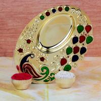 Exclusive Crafted Golden Thali