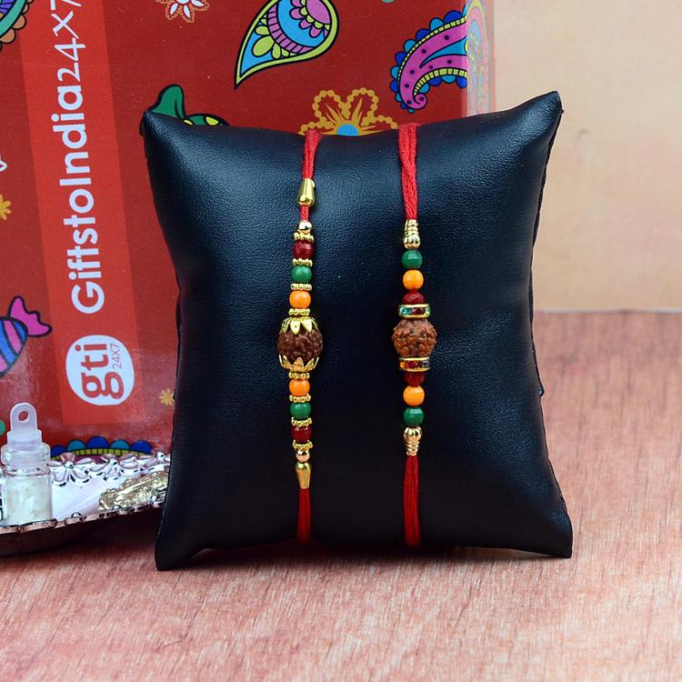 Grand Rudraksh Rakhi Set