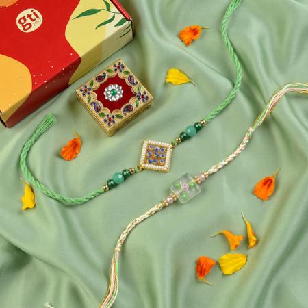 Pleasing Pastels Rakhi Set