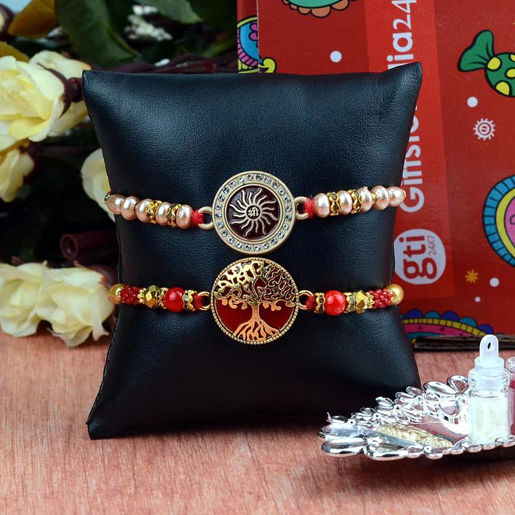 Charming Discs Rakhi Set