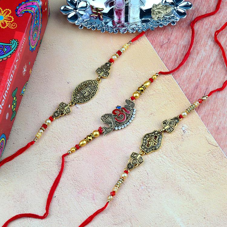 Stylish Om Shree Swastik Rakhi Collection