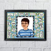 Caricature Brother Photo Frame