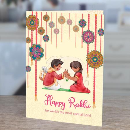 Happy Rakhi Greeting Card