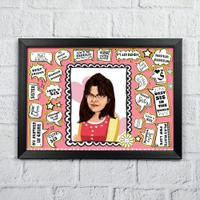Caricature Pink Sister Photo Frame