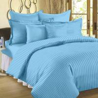 Premium Satin Light Blue Double Bedsheet