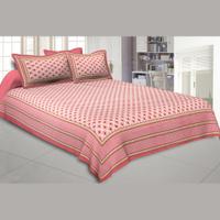 Rose Pink Feather Double Bedsheet