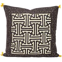 Black & Cream Maze Cushion Cover