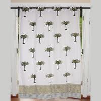 Forest Green Palm Grommet Curtain