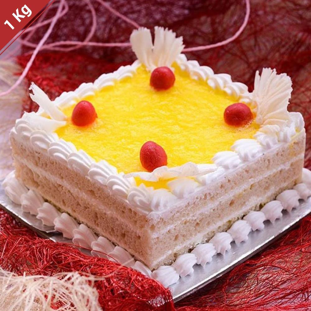 Eggless Pineapple Pastry recipe (pineapple cake) - Ruchiskitchen