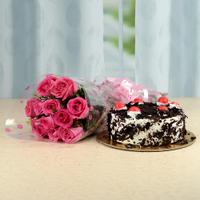 Roses & Black Forest Cake