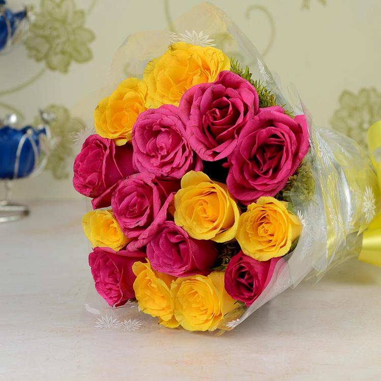 Pink & Yellow Roses