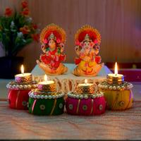 Divine Lakshmi Ganesh Idol Set